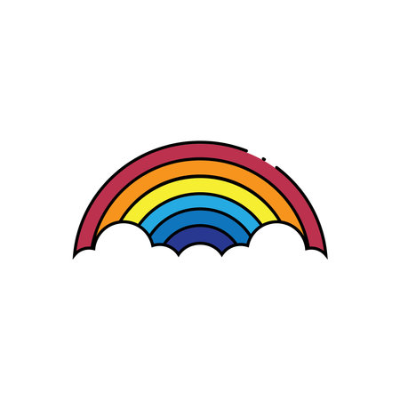 rainbow icon vector template illustration logo designのイラスト素材