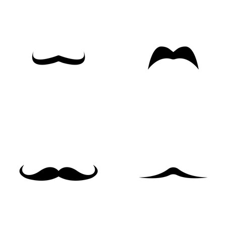 mustache icon vector template illustration logo designのイラスト素材