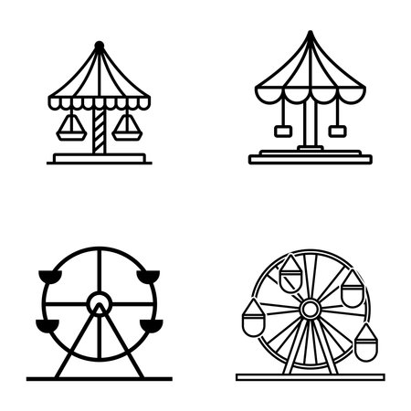 icon carousel vector template illustration logo designのイラスト素材