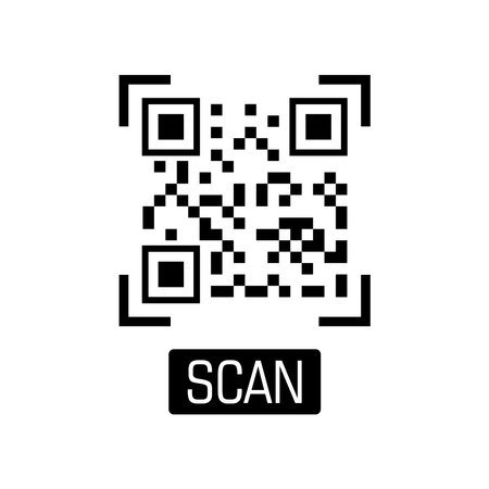 QR code icon vector template illustration logo design