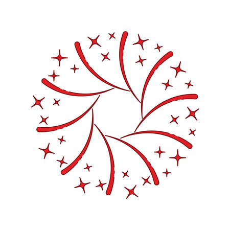 carnival fireworks explosion icon vector template illustration logo designのイラスト素材