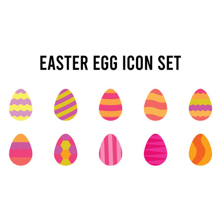 easter egg icon set vector template illustration logo designのイラスト素材