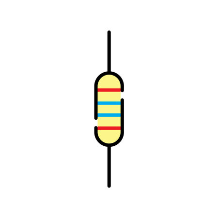 resistor icon vector template illustration logo designのイラスト素材
