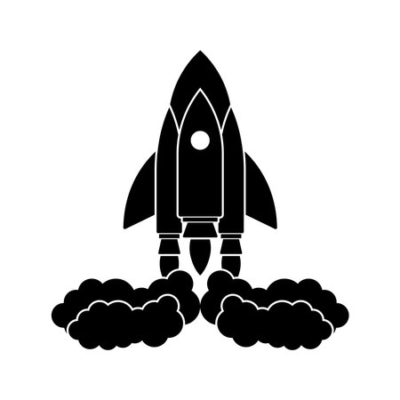 rocket icon vector template illustration logo designのイラスト素材