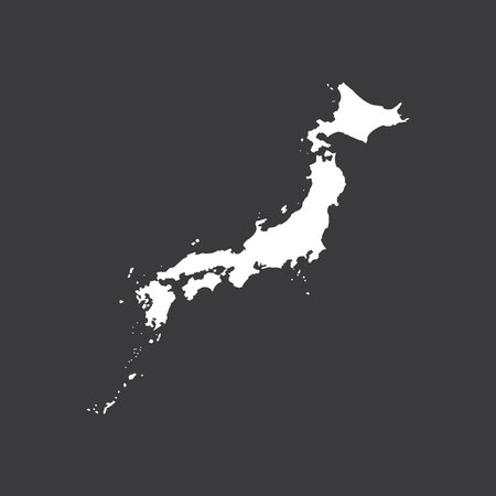 japan map icon vector template illustration logo design background wallpaperのイラスト素材