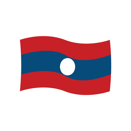 laos flag icon vector template illustration logo designのイラスト素材