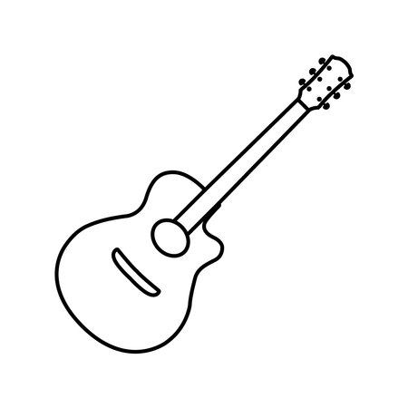 guitar icon vector template illustration logo designのイラスト素材