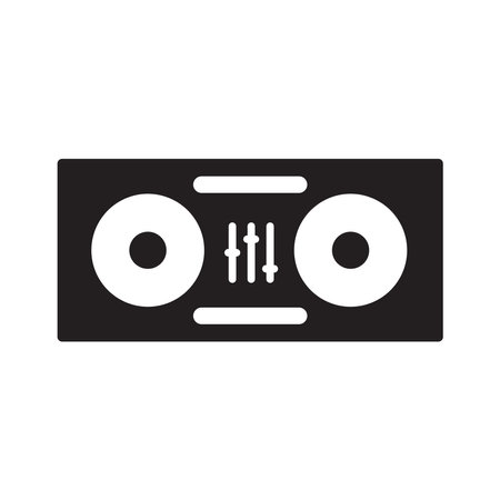 icon dj vector template illustration logo designのイラスト素材