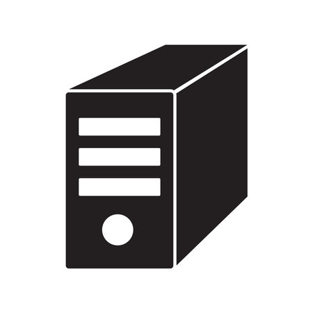 pc case icon vector template illustration logo designのイラスト素材