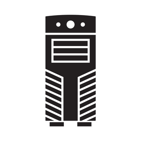 pc case icon vector template illustration logo designのイラスト素材