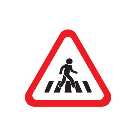 zebra crossing icon vector template illustration logo designのイラスト素材