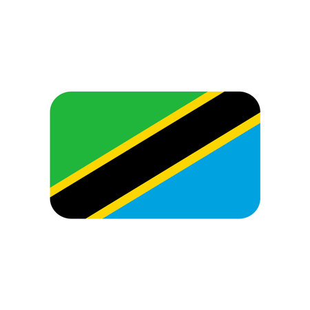 Tanzania flag icon vector template illustration designのイラスト素材