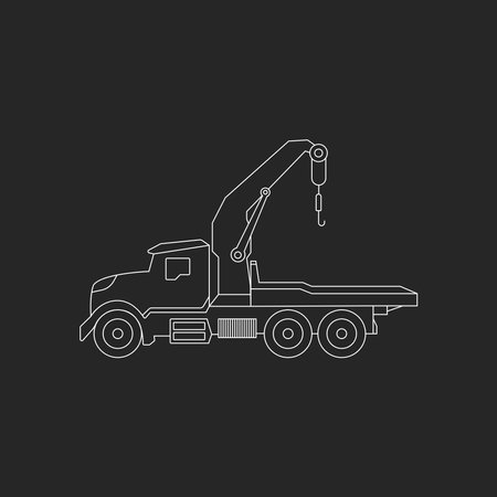 Tow truck icon vector template illustration logo designのイラスト素材