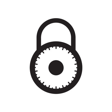 padlock icon vector template illustration logo designのイラスト素材