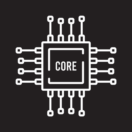 chipset icon vector template illustration logo design