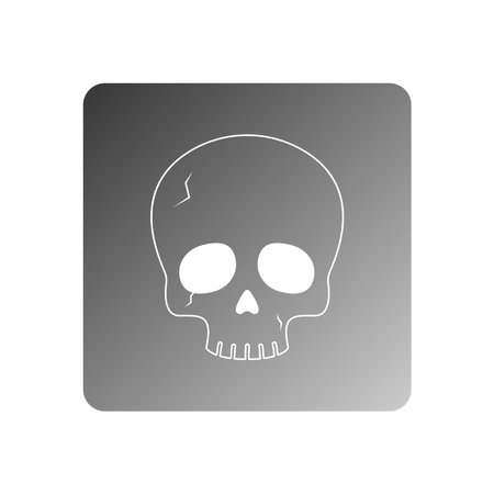 skeleton head icon vector template illustration logo designのイラスト素材