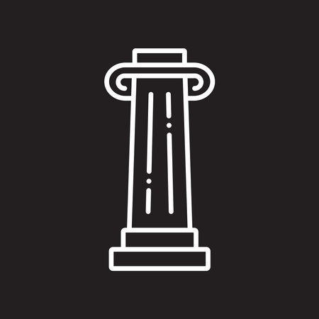 pillar icon vector template illustration logo designのイラスト素材