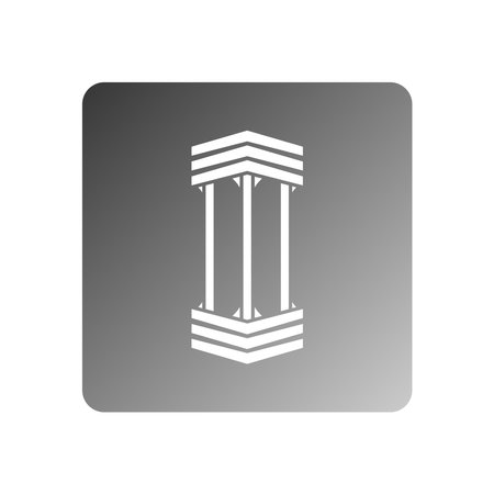 pillar icon vector template illustration logo designのイラスト素材
