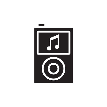 mp3 player icon vector template illustration logo designのイラスト素材