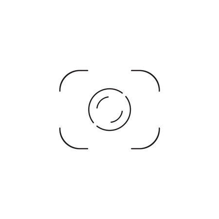 Minimalist camera focusing screen focusing on a subject, perfect for photography conceptsのイラスト素材