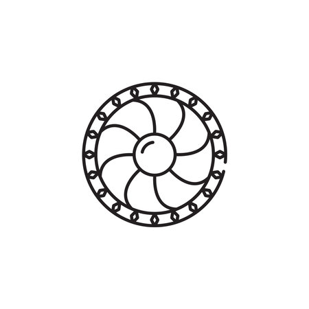 Simple line drawing of the back of a smartphone featuring a prominent camera bump with four lensesのイラスト素材