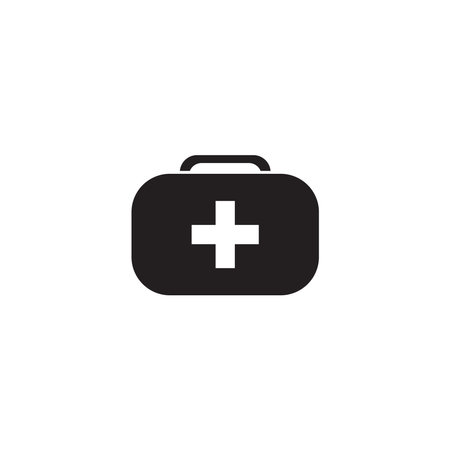 Simple line art representing a first aid kit, perfect for conveying emergency preparedness or medical assistanceのイラスト素材