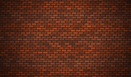 Vector realistic red brick wallのイラスト素材