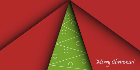 Christmas background with a new year tree shape.のイラスト素材