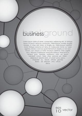 Abstract business background with connected circles as placeholdersのイラスト素材