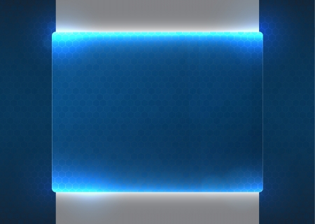 futuristic holographic blue screen background.のイラスト素材