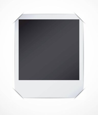 Retro blank photography with a black place for your image in a photo album page. のイラスト素材