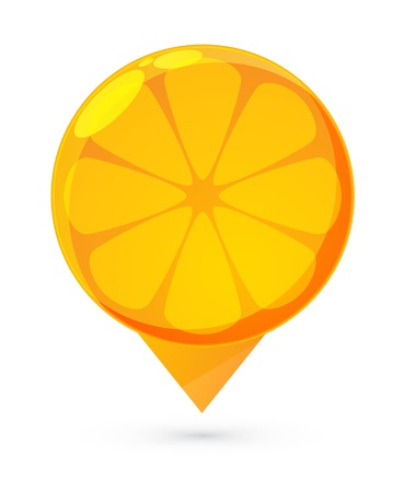 Colorful orange label pointerのイラスト素材