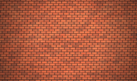 Vector realistic red brick wall, background.のイラスト素材
