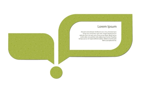 Abstract image of a young sprout and a speech bubble with a placeholderのイラスト素材