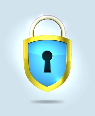 Shield shaped lockのイラスト素材