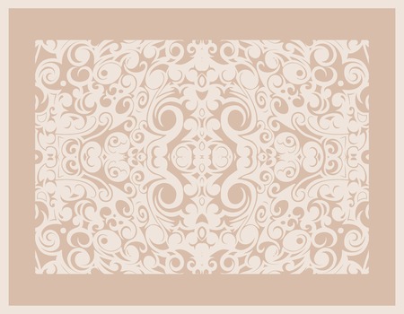 vintage beige pattern frame, vector graphic imageのイラスト素材