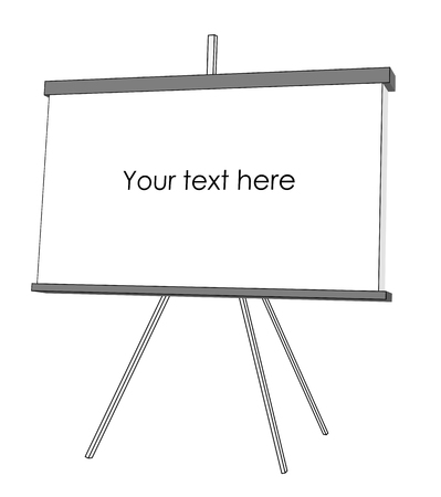 simple vector projector screen isolated on whiteのイラスト素材