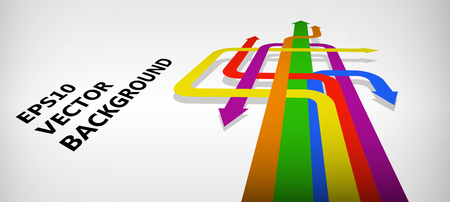 Vector abstract background with arrows of different colors. EPS10のイラスト素材
