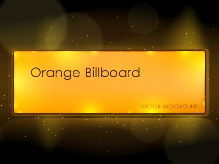 Orange blank billboard, eps10 vectorのイラスト素材