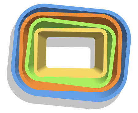 3d bright frames, vector illustrationのイラスト素材