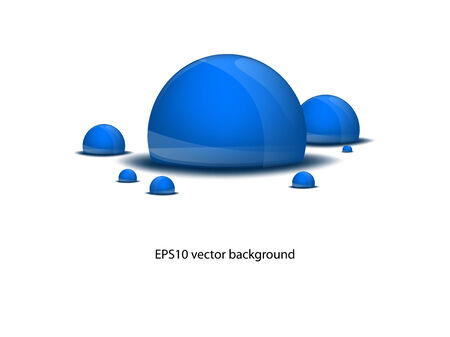 vector isolated blue blobs on white background EPS10のイラスト素材