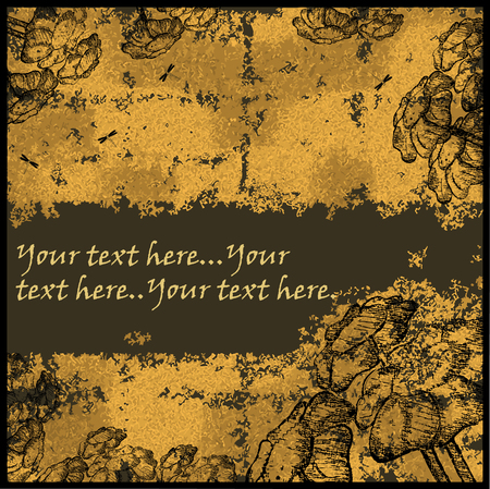 Grunge flower backgroundのイラスト素材