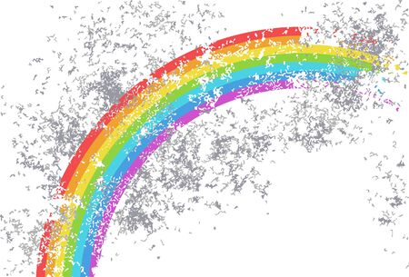Vector grungy rainbow backgroundのイラスト素材