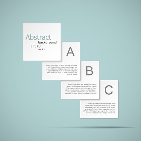 Geometric Background. Marked Squares with copyspaces. EPS10 vector.のイラスト素材