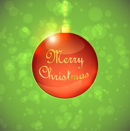 Glossy ball with "Merry Christmas" written on it. EPS10 vector.のイラスト素材