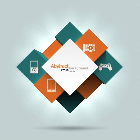 Abstract 3d cubes background.のイラスト素材