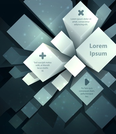 Abstract cubes geometric background.のイラスト素材