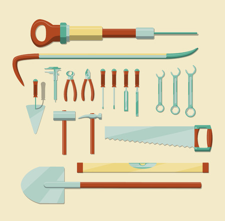 Set of hand tools. のイラスト素材