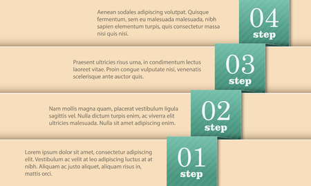 Simple ladder background for illustrating step by step concept. Placeholder on each stair. のイラスト素材