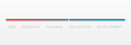 Idea realization progress indicator. EPS10 vector infographic.のイラスト素材